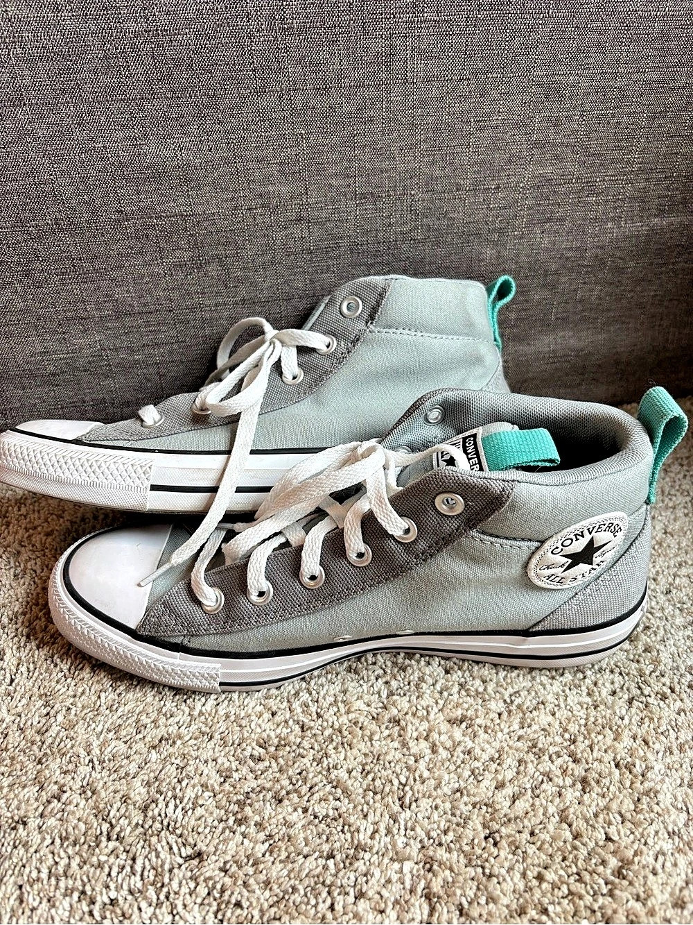 Converse Chuck Taylor All Star High Top Sneakers Gray & White US 10